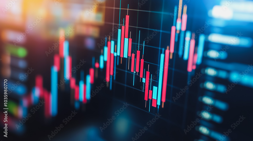 Abstract business  and charts and graphs with statistics to innovative analyze business potential and forecast future development of companies growth.