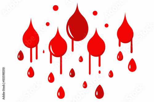 Red blood drips pattern