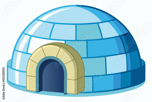 Ice home egloo vector illustration