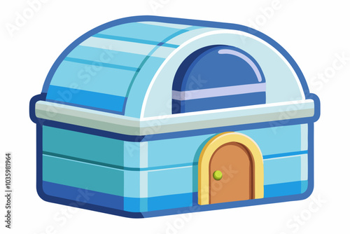 Ice home egloo vector illustration