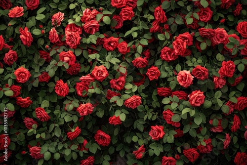 Natural red roses background