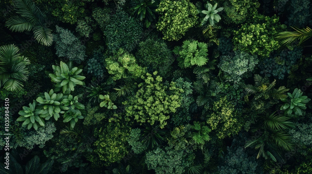 Lush Green Foliage Texture From Above Lush Green Foliage Texture From Above