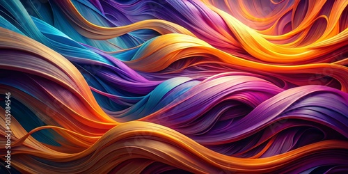 Abstract Swirling Colors, Digital Art, 3D Render, Abstract Background