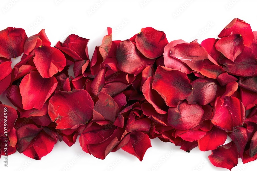 Red rose petals for Valentines Day or wedding decoration. Red rose petals for Valentines Day or wedding decoration.