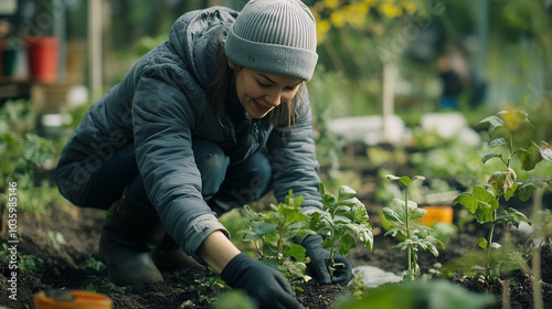 Person planting trees