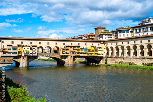 Ponte Vecchio over Arno river in Florence, Italy