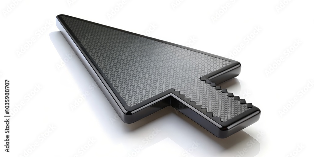 Black Carbon Fiber Cursor, 3D Render, Isolated, White Background, Cursor, 3D, Interface Black Carbon Fiber Cursor, 3D Render, Isolated, White Background, Cursor, 3D, Interface