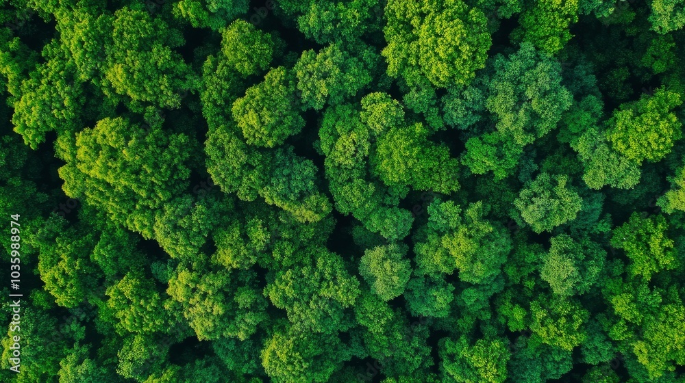 Aerial View of Lush Green Forest Canopy Aerial View of Lush Green Forest Canopy