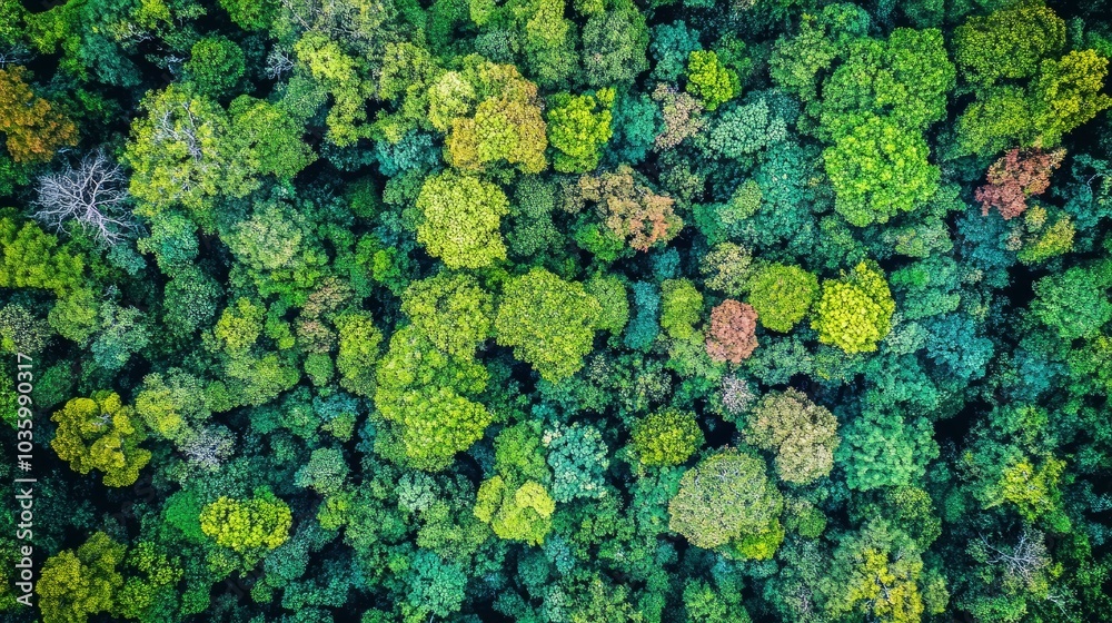 Aerial View of Lush Green Forest Canopy Aerial View of Lush Green Forest Canopy