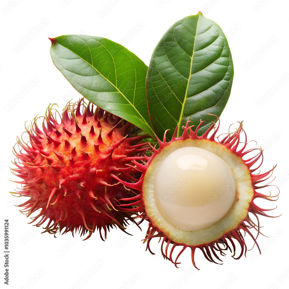rambutan on white background rambutan on white background