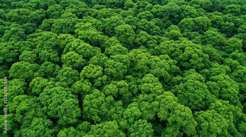 Lush Green Forest Canopy from Above Lush Green Forest Canopy from Above