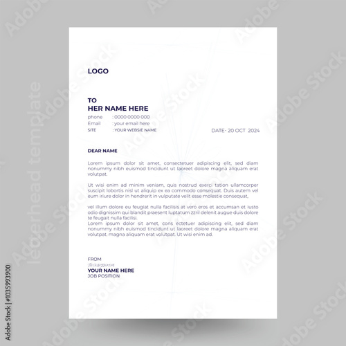 Creative and modern business corporate letterhead template