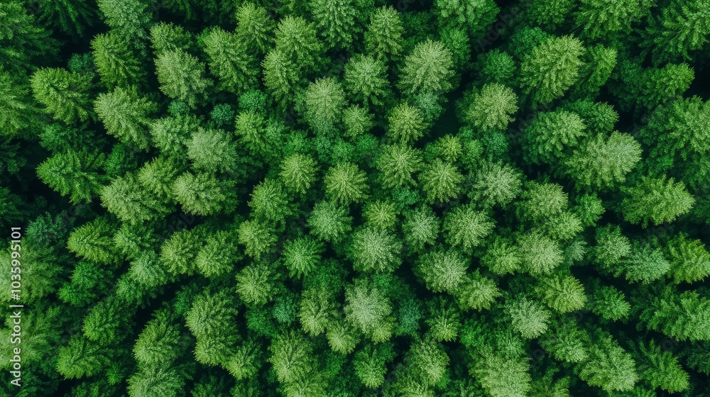 Aerial View of a Dense Evergreen Forest Canopy Aerial View of a Dense Evergreen Forest Canopy