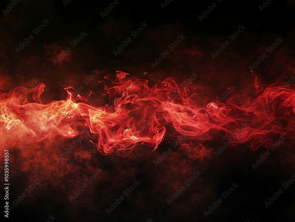 Fototapeta premium Red smoke on black background. Abstract red smoke on black background.