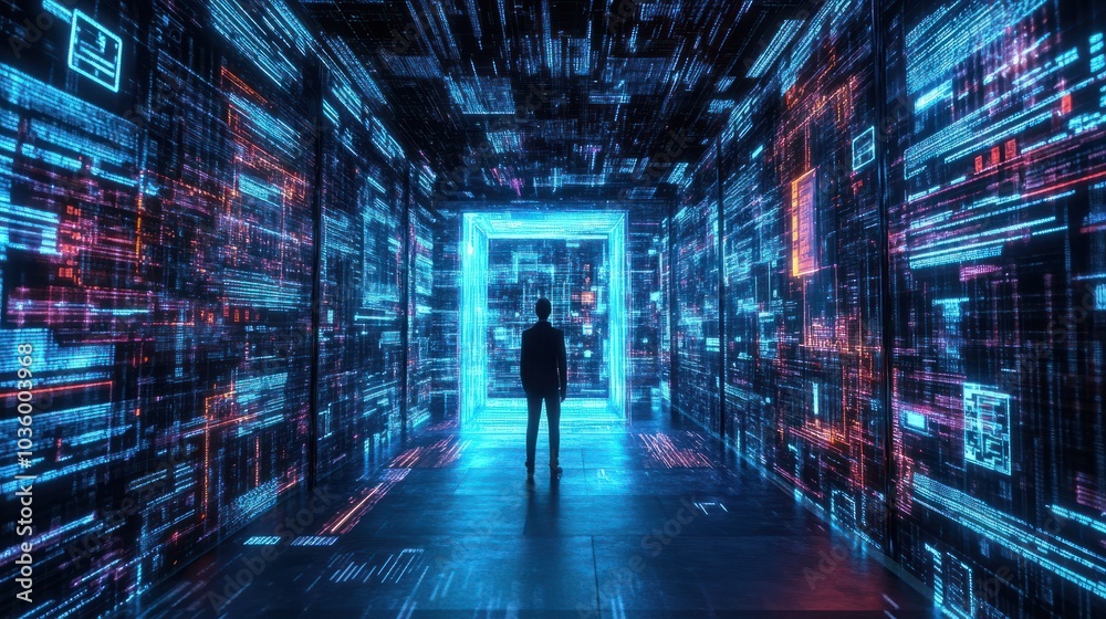 Global cyberspace concept. Data portal, open data system. High-tech, free internet 3D illustration. Global cyberspace concept. Data portal, open data system. High-tech, free internet 3D illustration.