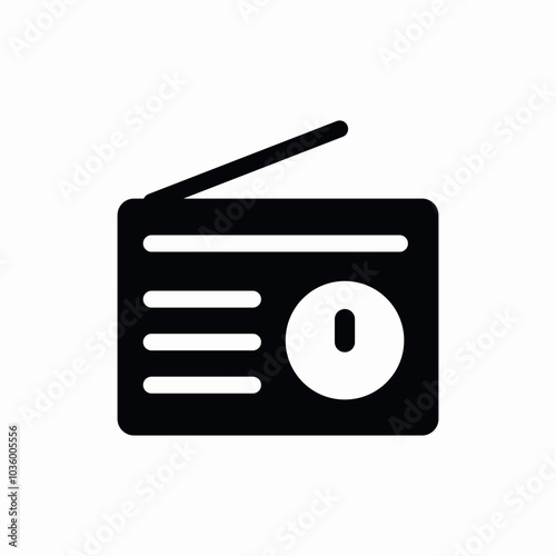 radio box icon sign vector