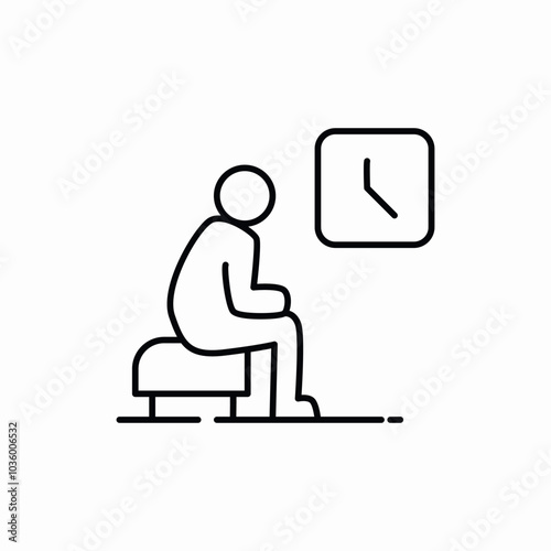 waiting for hours icon sign vector