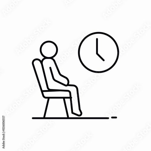 waiting man icon sign vector
