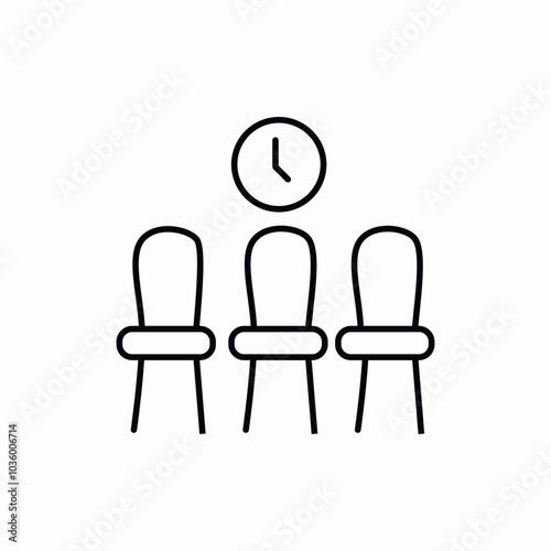 waiting room icon sign vector