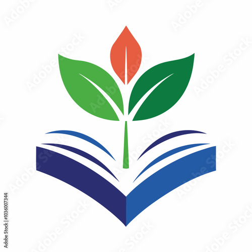 Education-logo-with-book-leaf-icon-design-art-illustration