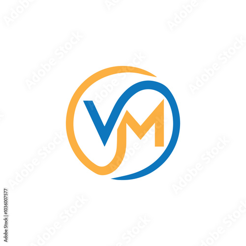 Free Download mv logo design vector template, initial mv letter logo design, mv icon, vm logo design, initial vm letter logo for business - GFXLoad
