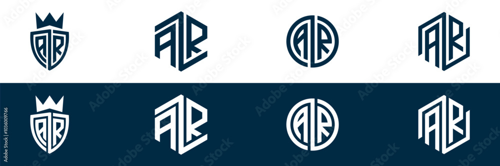 Typography ARletter logo design