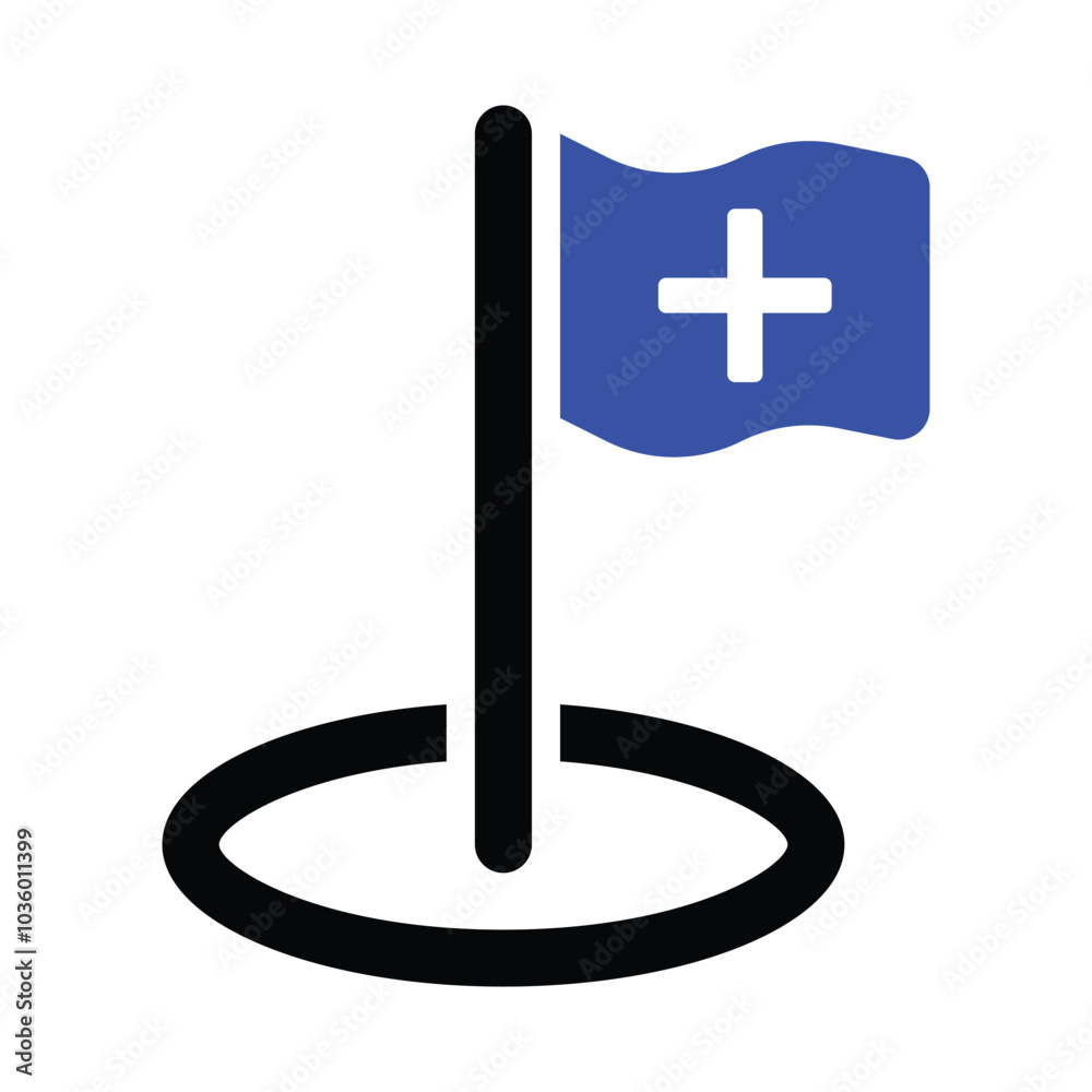 Fototapeta premium Medical Flag Icon