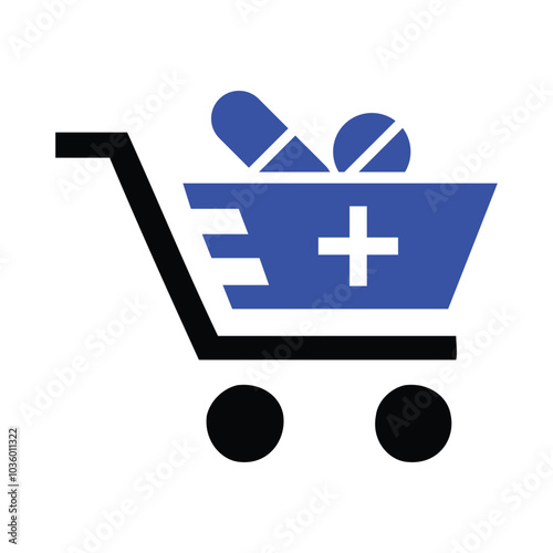 Pharmacy Shopping Cart Icon