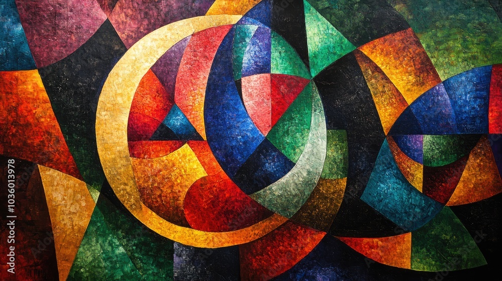 Fototapeta premium Vibrant Abstract Geometric Colorful Patterns Design
