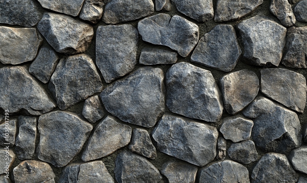 Seamless gray cobblestone wall or road background texture. Tile able grungy natural rock and stone shaped path or walkway repeat surface pattern Seamless gray cobblestone wall or road background texture. Tile able grungy natural rock and stone shaped path or walkway repeat surface pattern