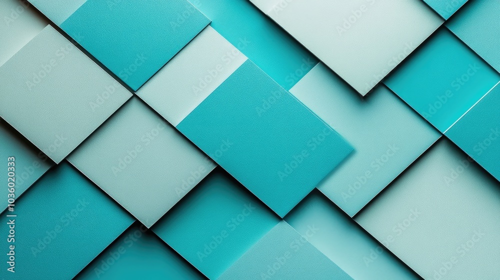 Abstract Geometric Background with Overlapping Blue and Green Rectangular Panels Abstract Geometric Background with Overlapping Blue and Green Rectangular Panels
