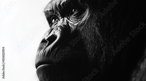 Close-Up Portrait of a Gorilla's Face