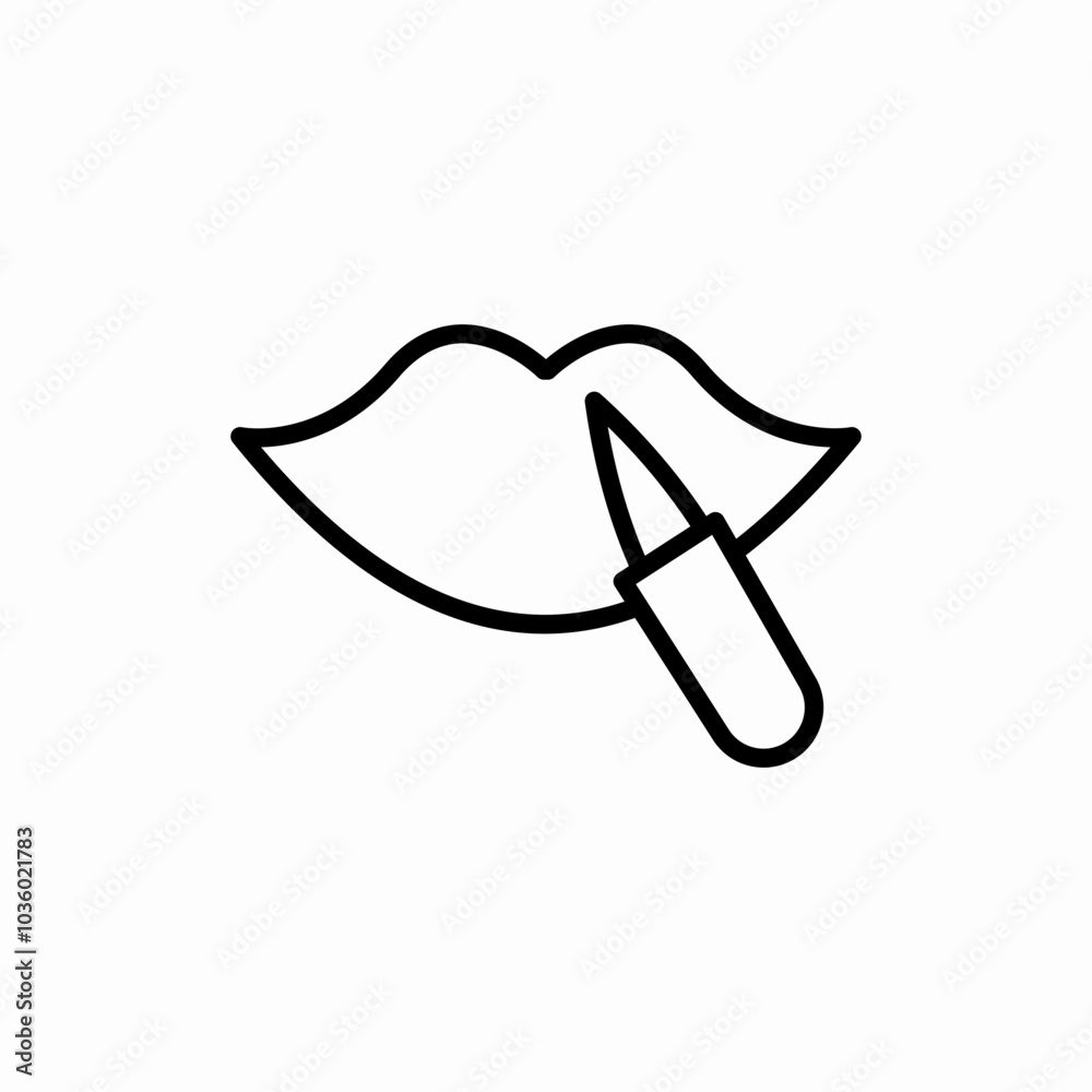 applying lipstick icon sign vector applying lipstick icon sign vector