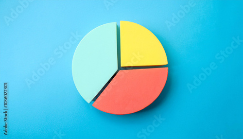 Free Download Top view pie chart with 5 segments, perfect for visual data representation and infographic use. - GFXLoad