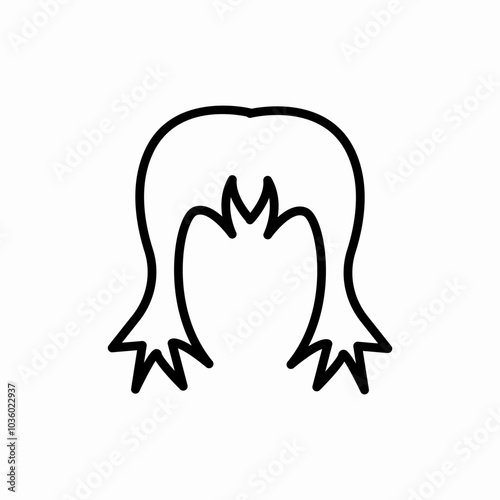 woman hair icon sign vector