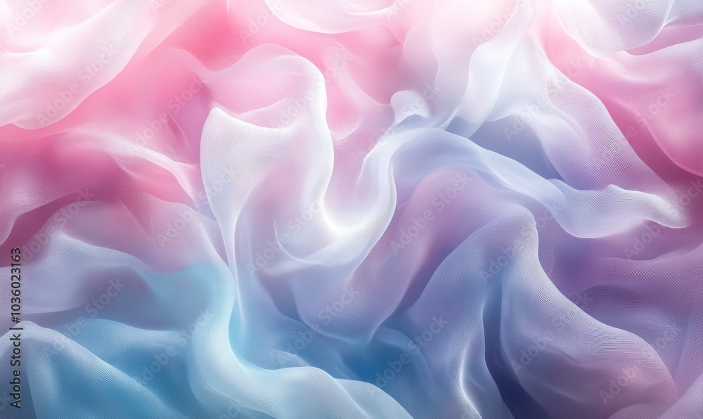 Obraz premium Soft-hued waves in a tranquil rhythm, pastel elegance