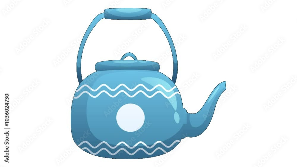 Kettle animated icon. An electric kettle flat animated icon. Kettle animated icon. An electric kettle flat animated icon.