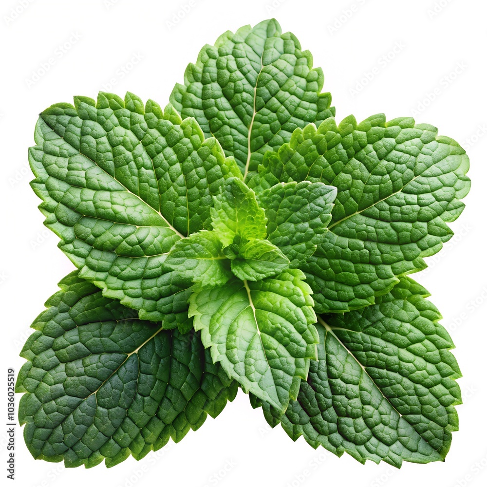 mint leaves isolated on white mint leaves isolated on white