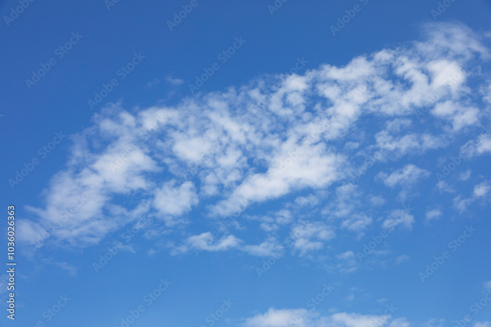 Beautiful view of blue sky with fluffy clouds Beautiful view of blue sky with fluffy clouds