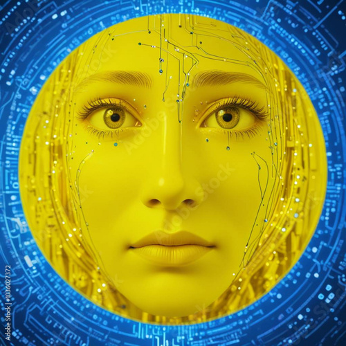 rosto de mulher tecnologia