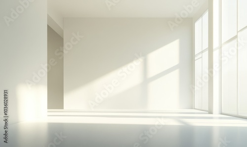 Abstract empty white and gray gradient soft light background of studio room for art work design