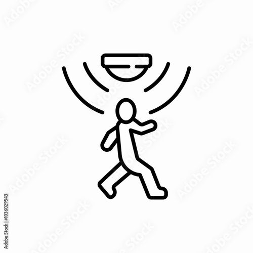 motion sensor icon sign vector