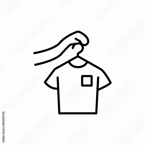 tshirt on hanger icon sign vector