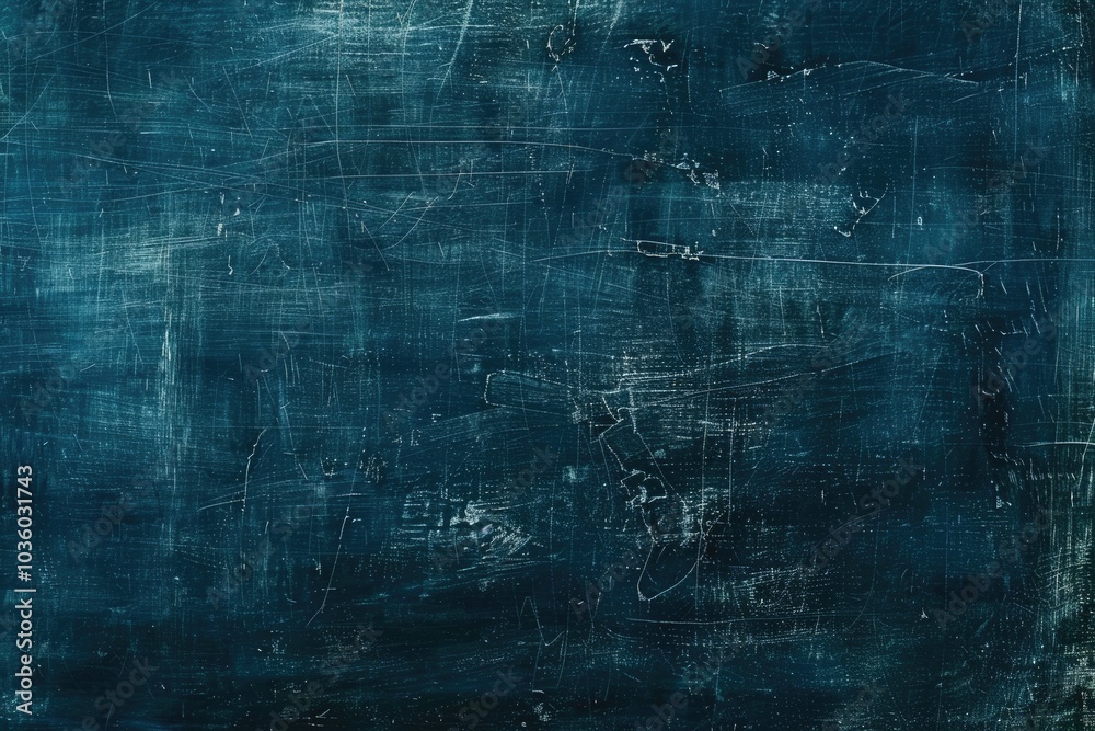 Distressed chalkboard texture with weathered blue surface and dirt stains.
