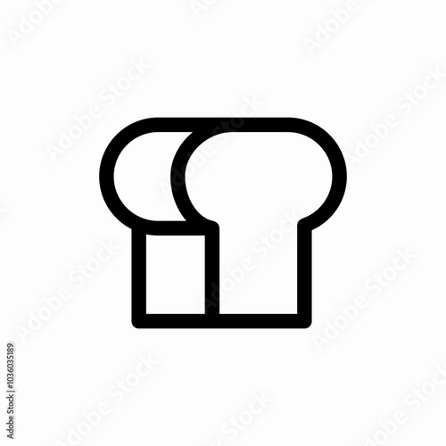 bread loaf icon sign vector