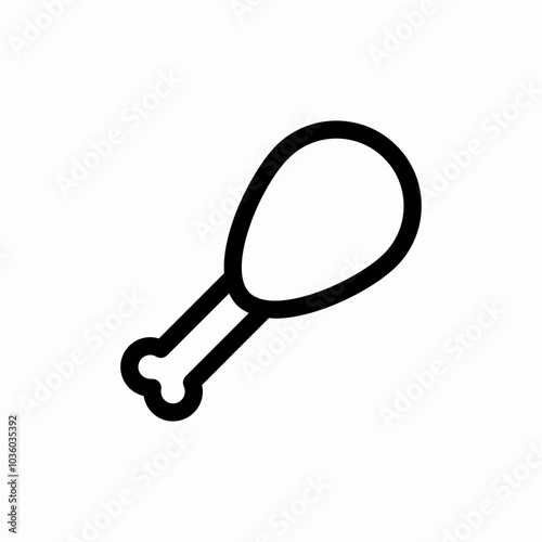 chicken leg icon sign vector