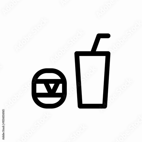 drink and food icon sign vector