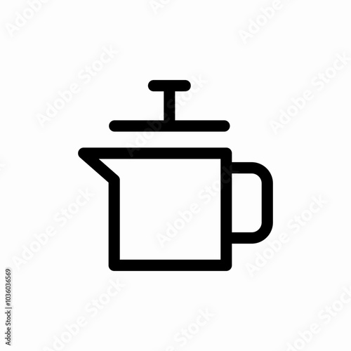 french press icon sign vector