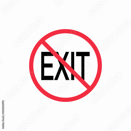 no exit icon sign vector