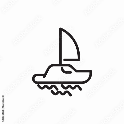 sail boat icon sign vector
